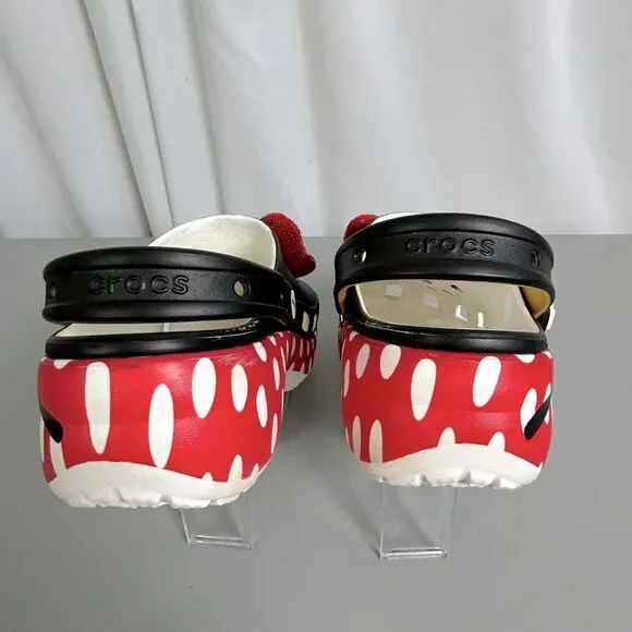 Disney Crocs women’s Black and Red Minnie Mouse Slippers Size 10 - Picture 5 of 7